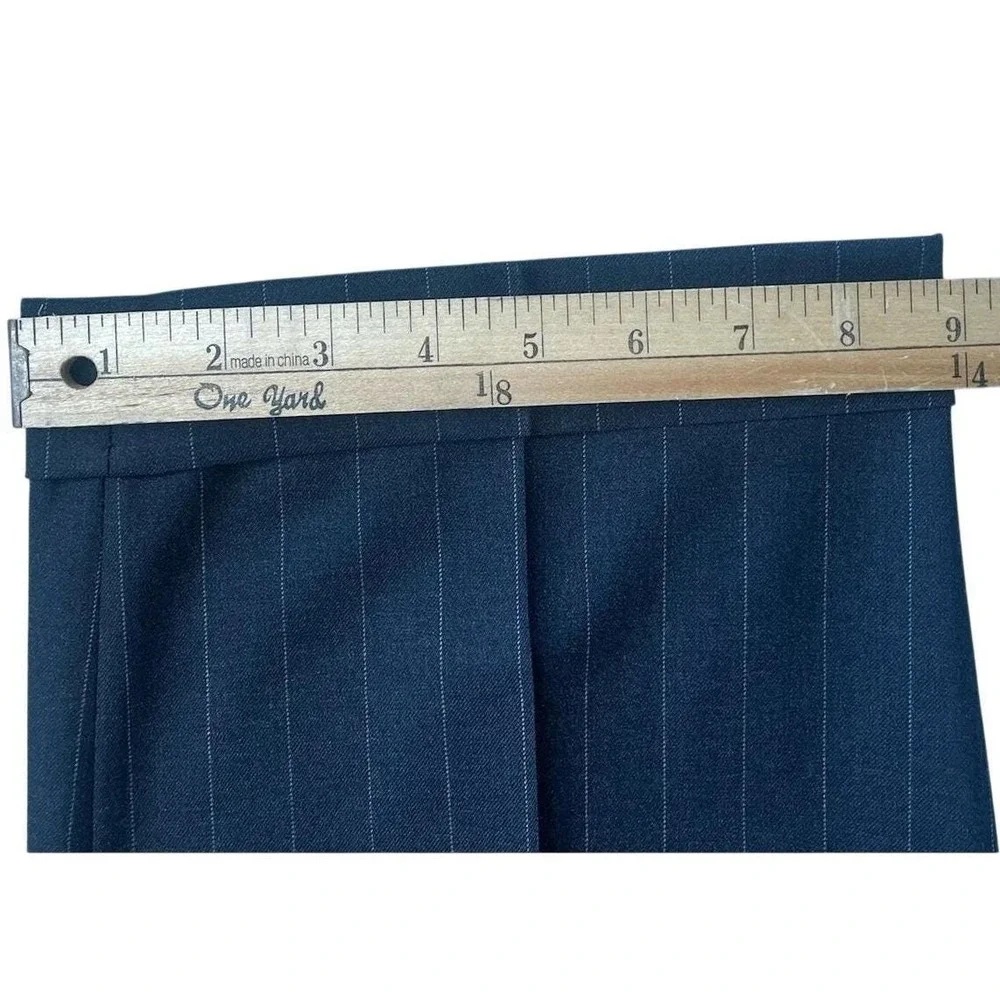 Vtg Hickey Freeman Loro Piana Wool Pinstripe Suit 42L‎ Charcoal Gray Made in USA
